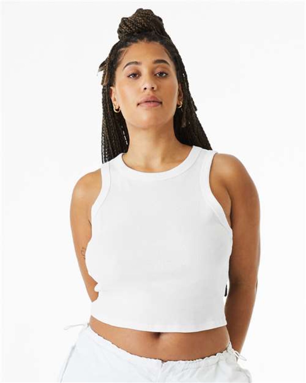 BELLA + CANVAS® Women’s Micro Rib Racerback Tank Top for Gym & Custom Print Fitted Tank